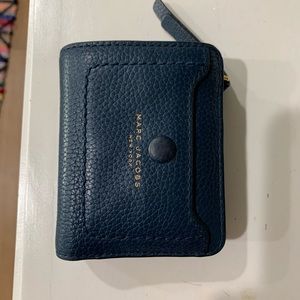EUC Marc Jacobs compact teal wallet